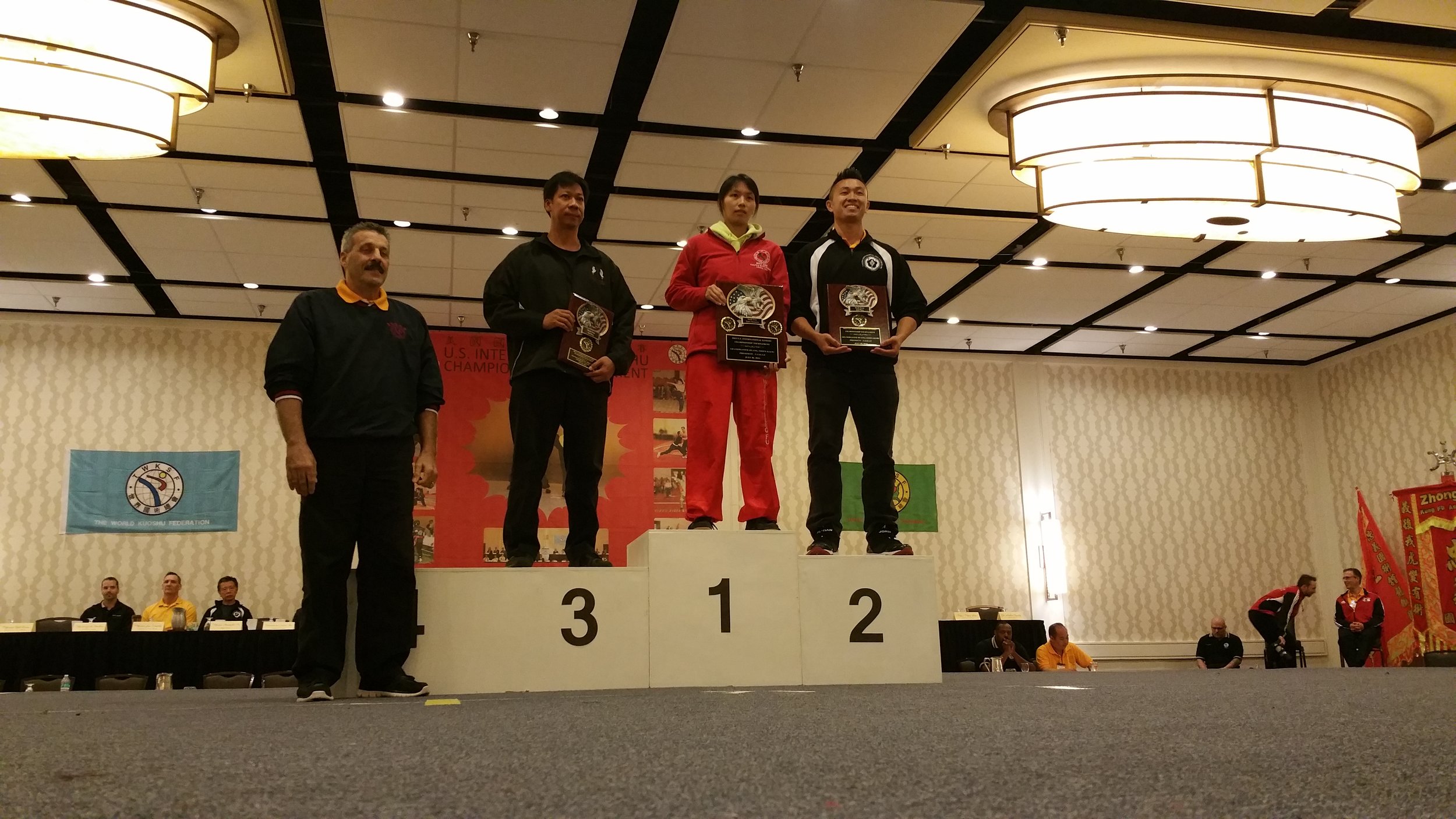 2015 all around forms champions award! Sifu Alex Woo accepting on our behalf!
