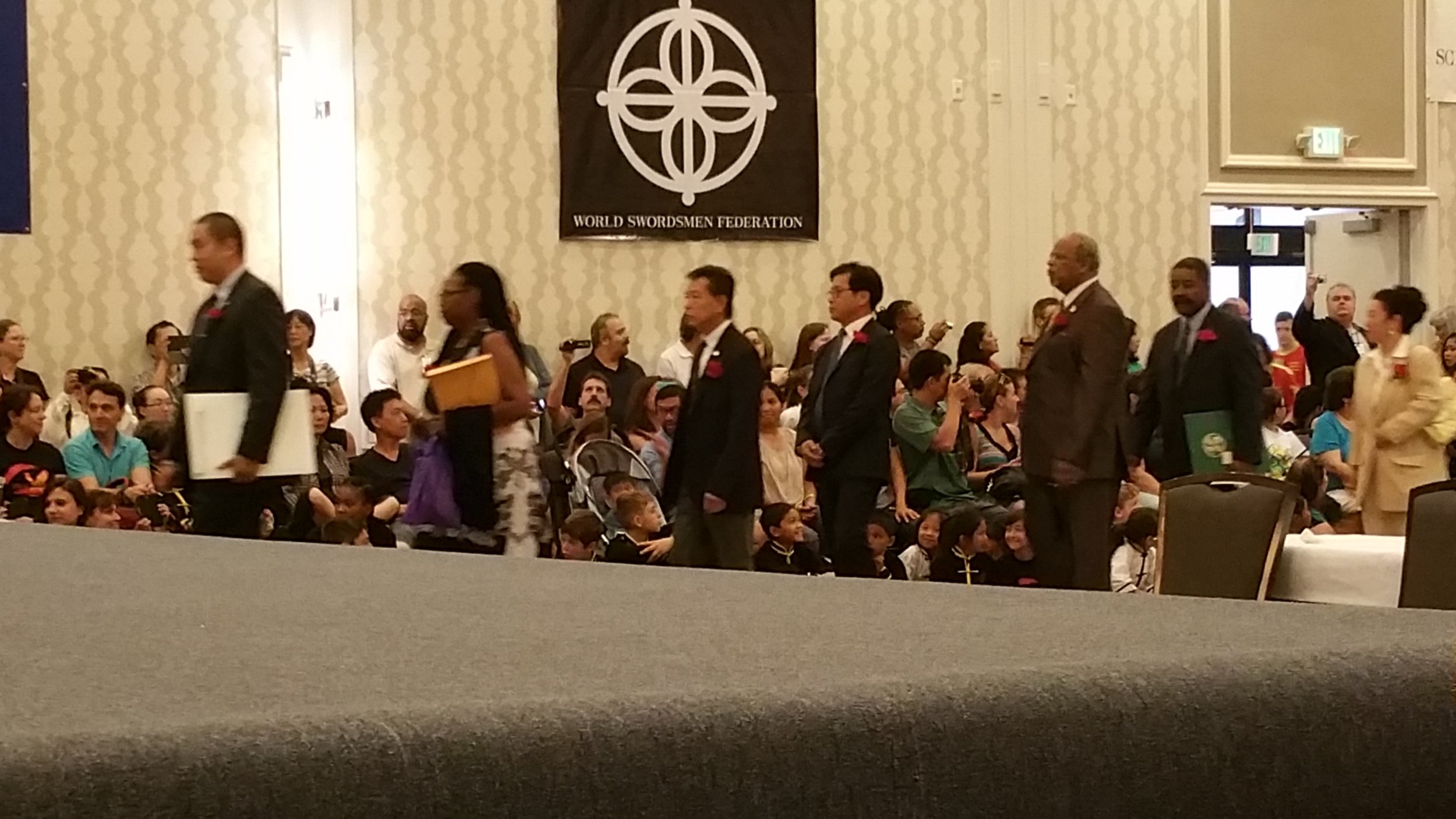Tournament delegates and VIPs including our own GM Calvin Chin, enter the the open ceremonies!