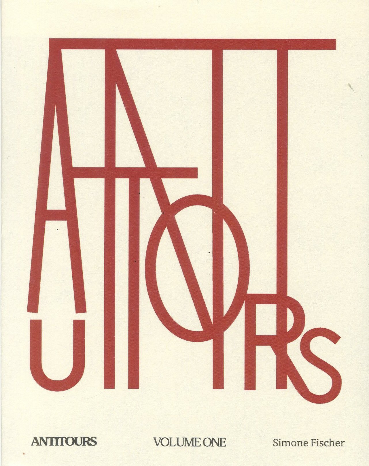 ANTITOURS publication design for artist Simone Fischer, 2021