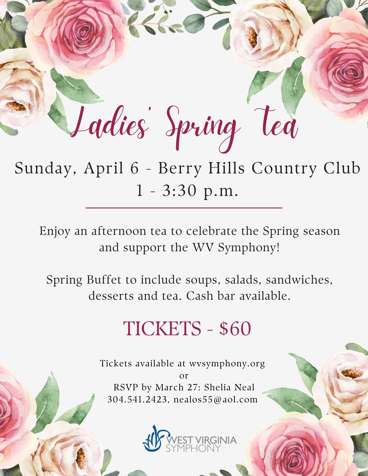 Ladies Spring Tea Graphics Ladies' Spring Tea — West Virginia Symphony