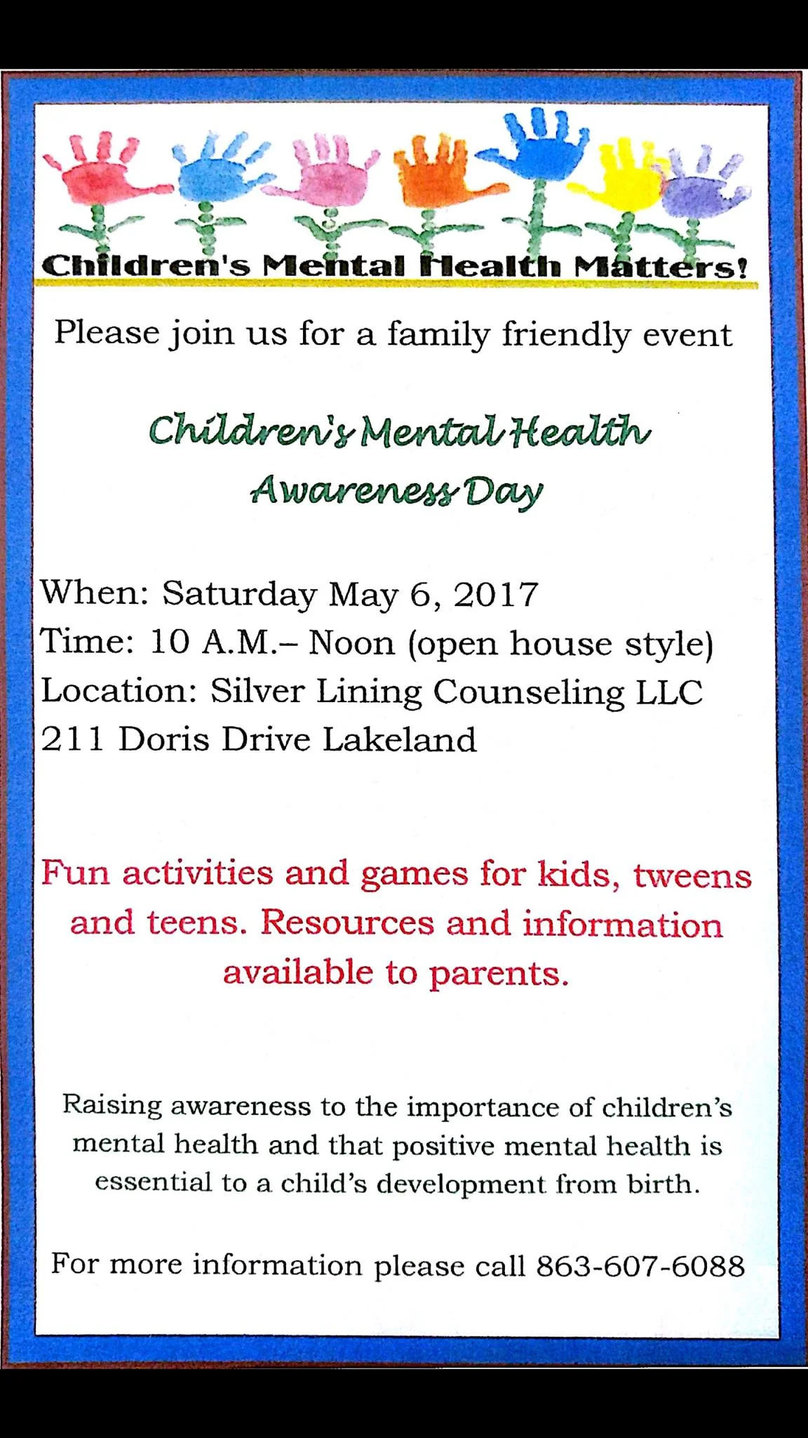Silver Lining Counseling Brings Awareness to Children's Mental Health