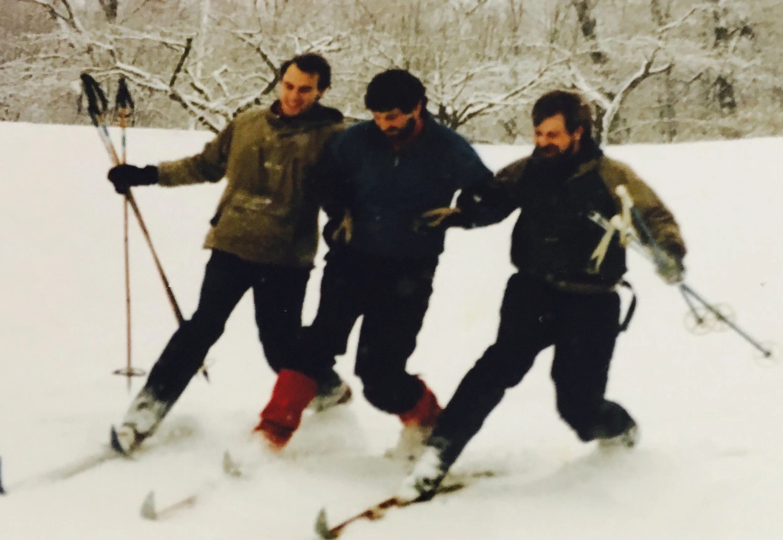 Three-man telemark turn - Henry, RB Lohr, Tommy