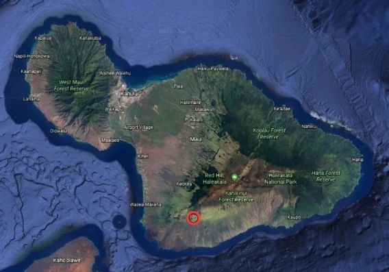 Auwahi project site as viewed from google earth
