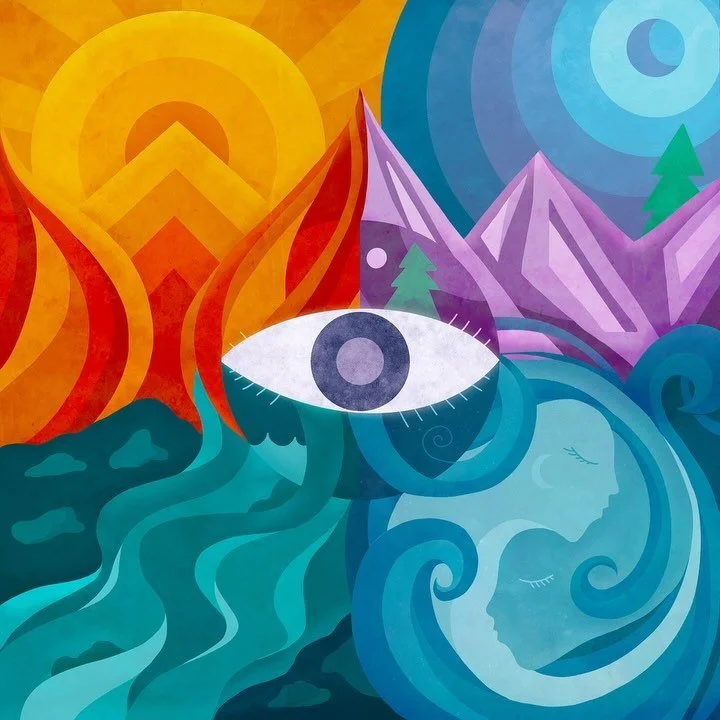 🥂 Celebrating the full release of the Wildfire EP today
with gorgeous album art by @thekatecastle 

and these FRESH trippy visualizers by @n.wav
(full-length versions on Youtube,
l i n k  i n  b i o )

Thank you to our dear collaborators, friends an