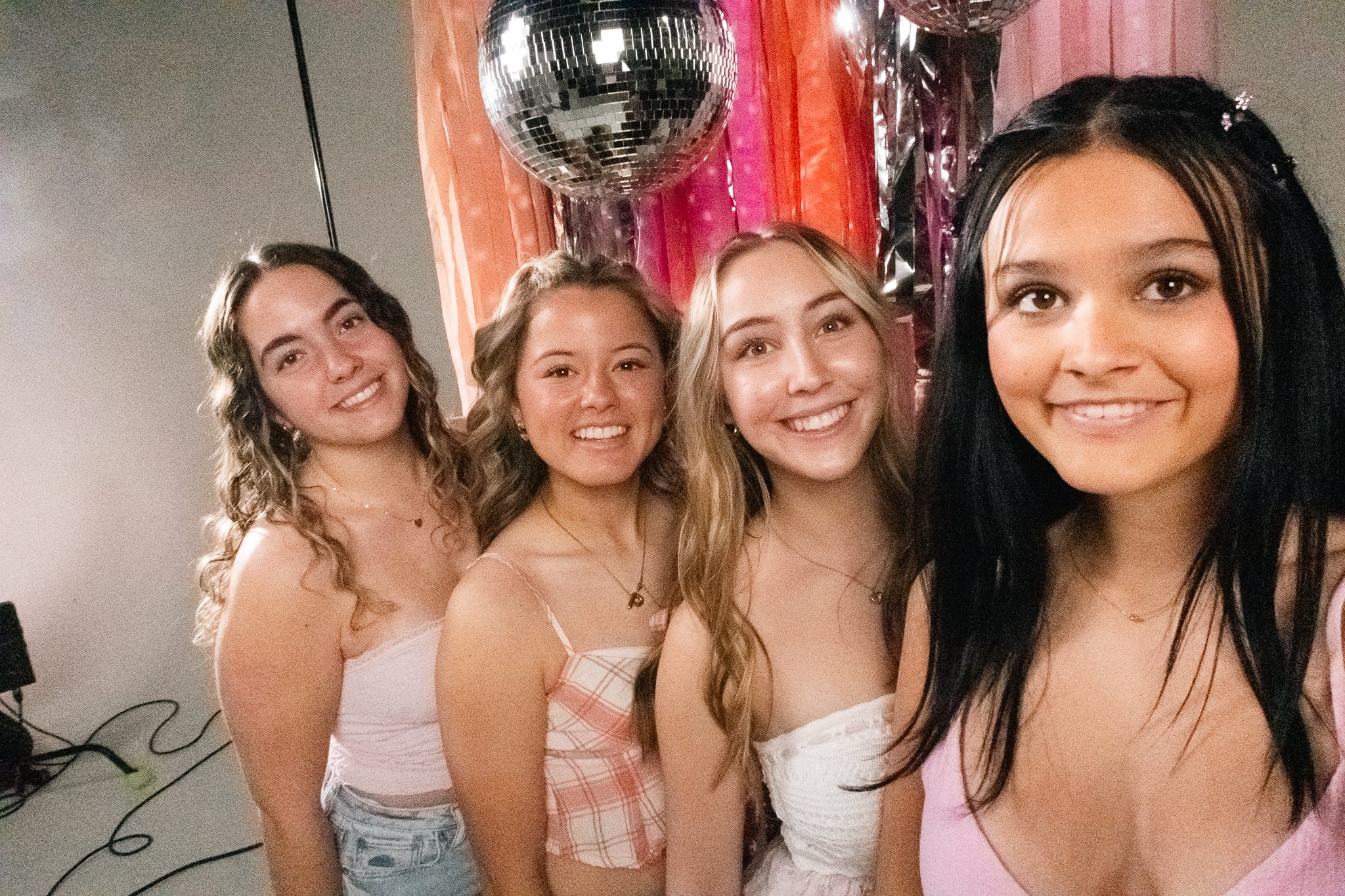 Behind the scenes of a group photoshoot with a senior model team