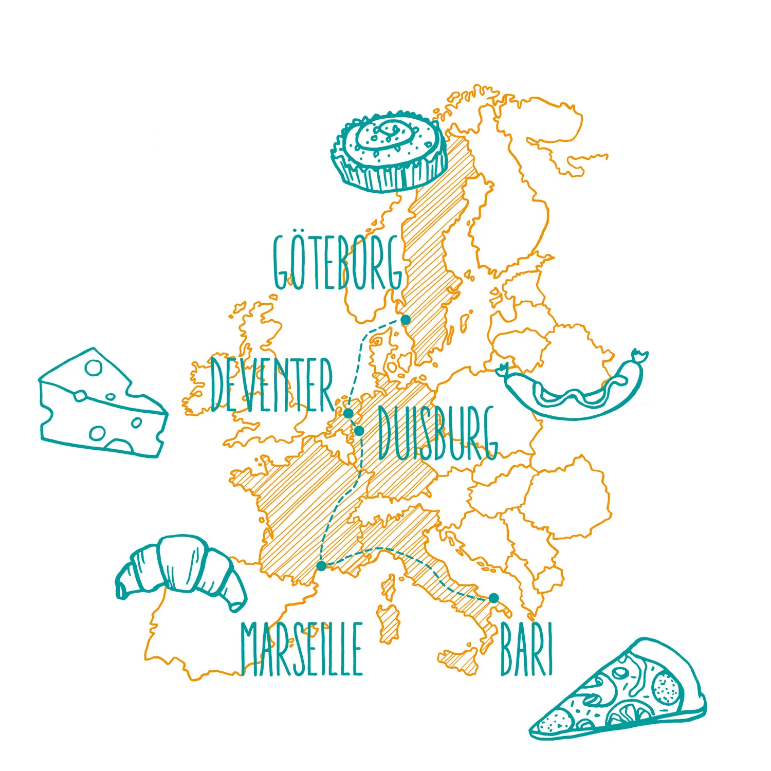 Container route © words & illustration, Amelie Persson
