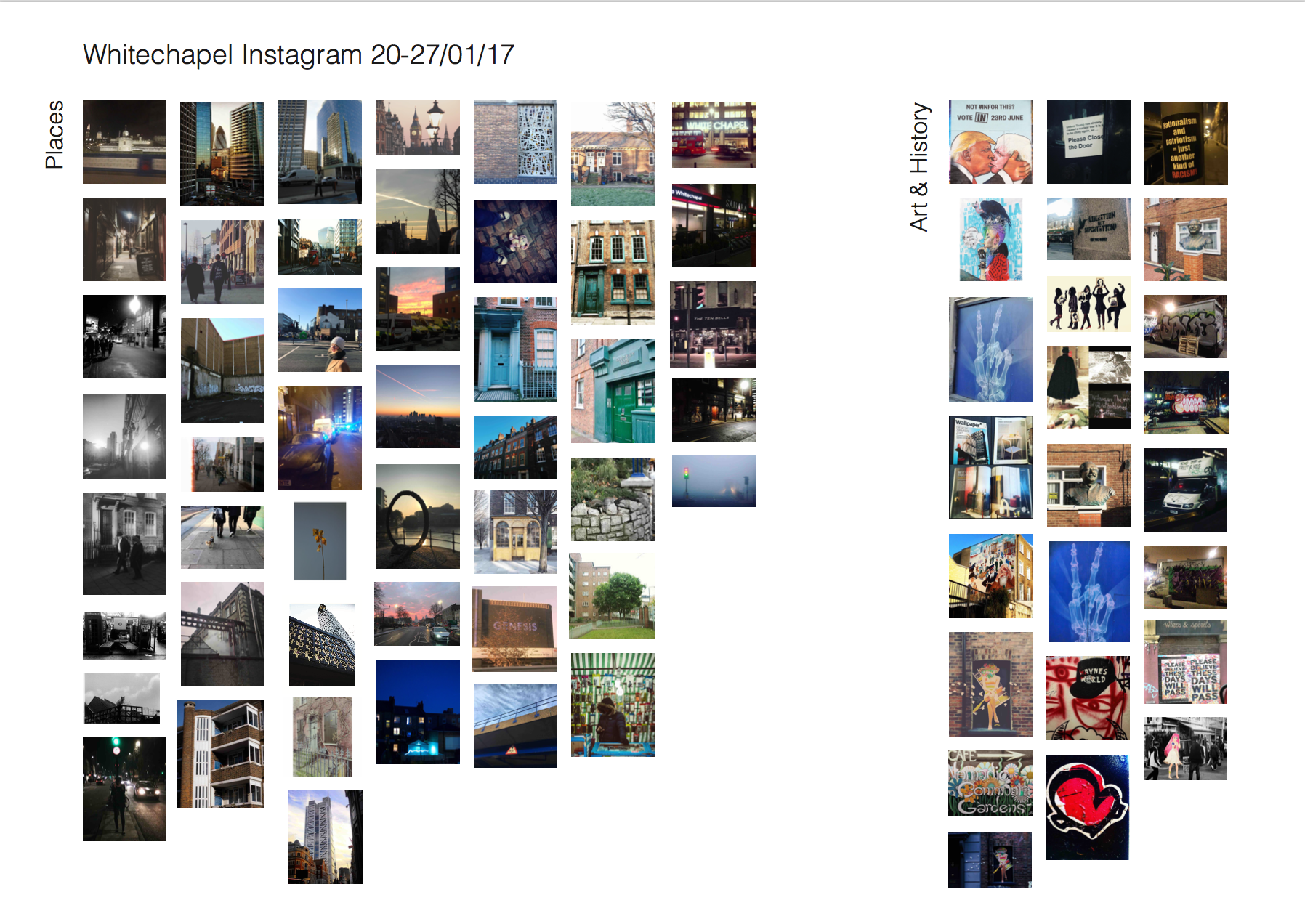 Whitechapel Instagram studies for Muf