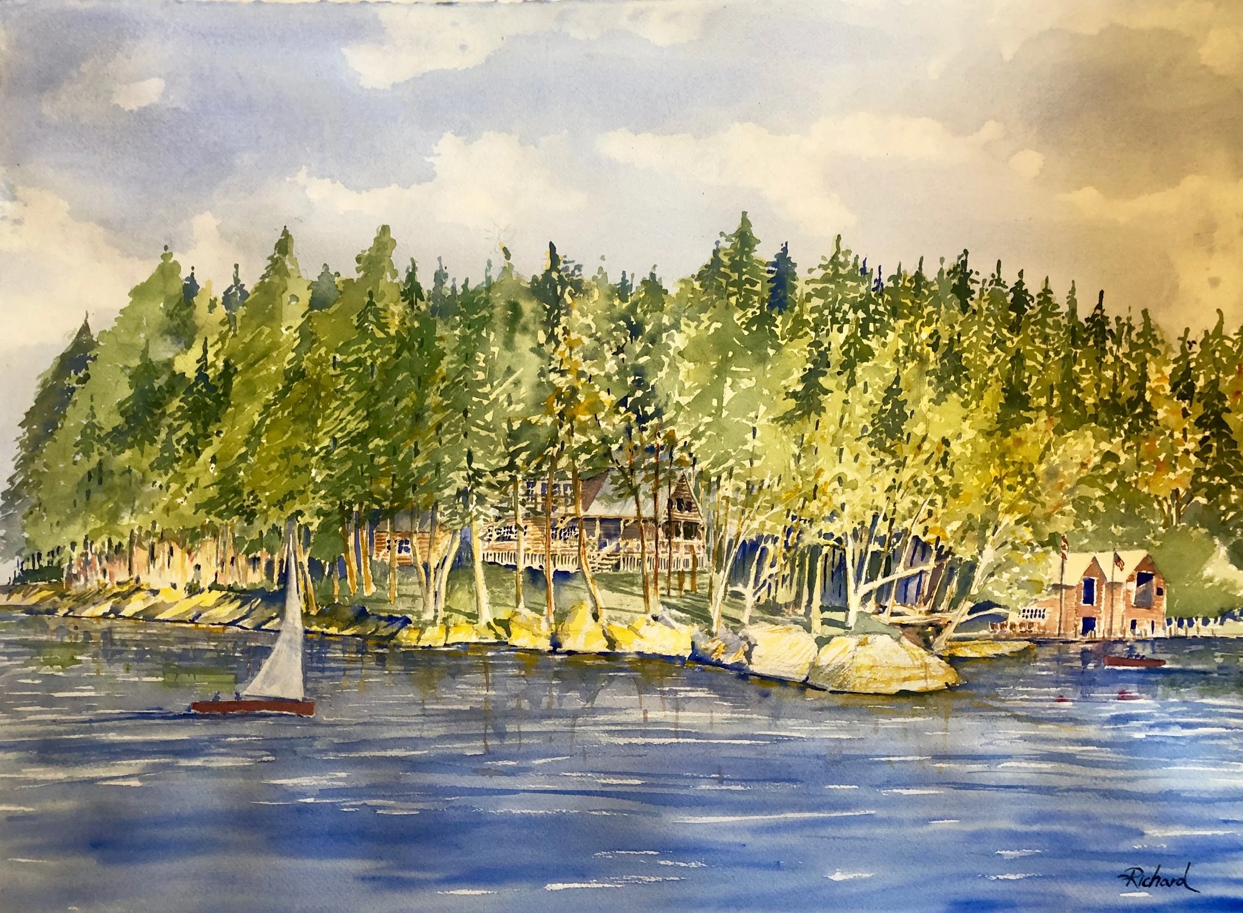 A cabin in the wood, Canada 24x30