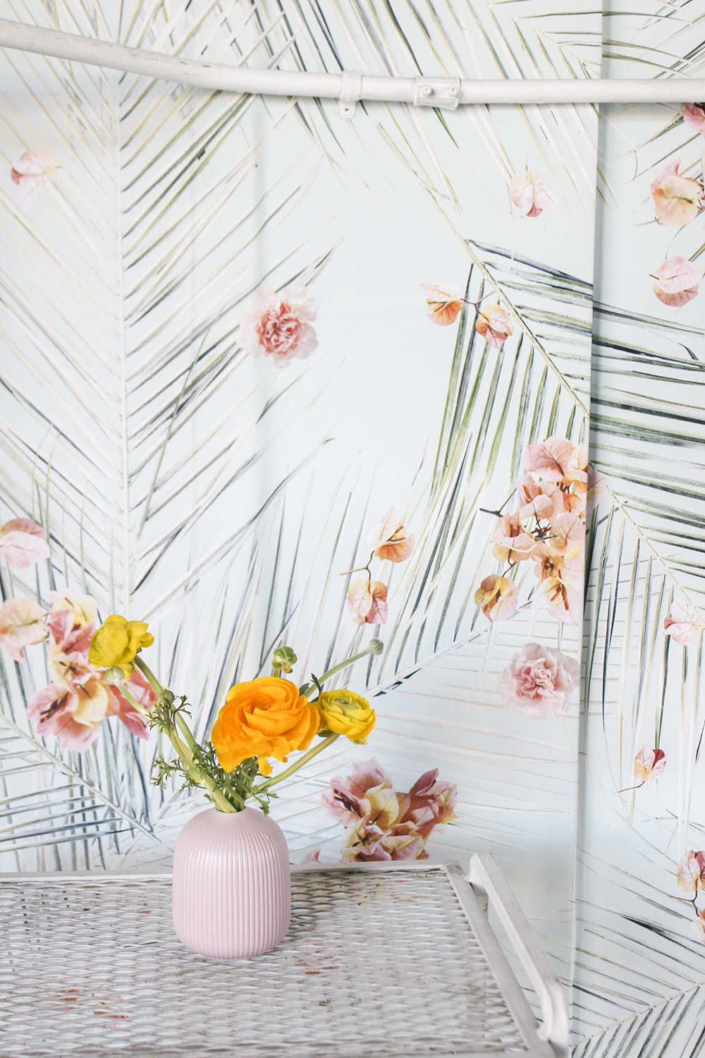 Palm Petal Traditional Wallpaper Prepasted Samantha Santana