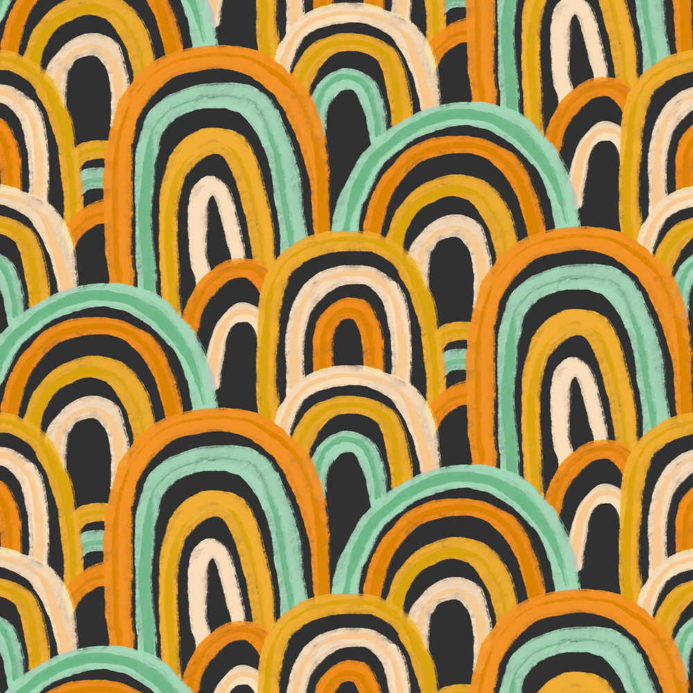 Rainbow Mural Wallpaper Peel Stick Samantha Santana