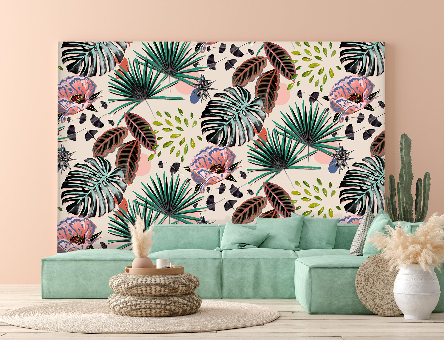 Floral Pop Removable Fabric Wallpaper - Peel and Stick! — SAMANTHA SANTANA