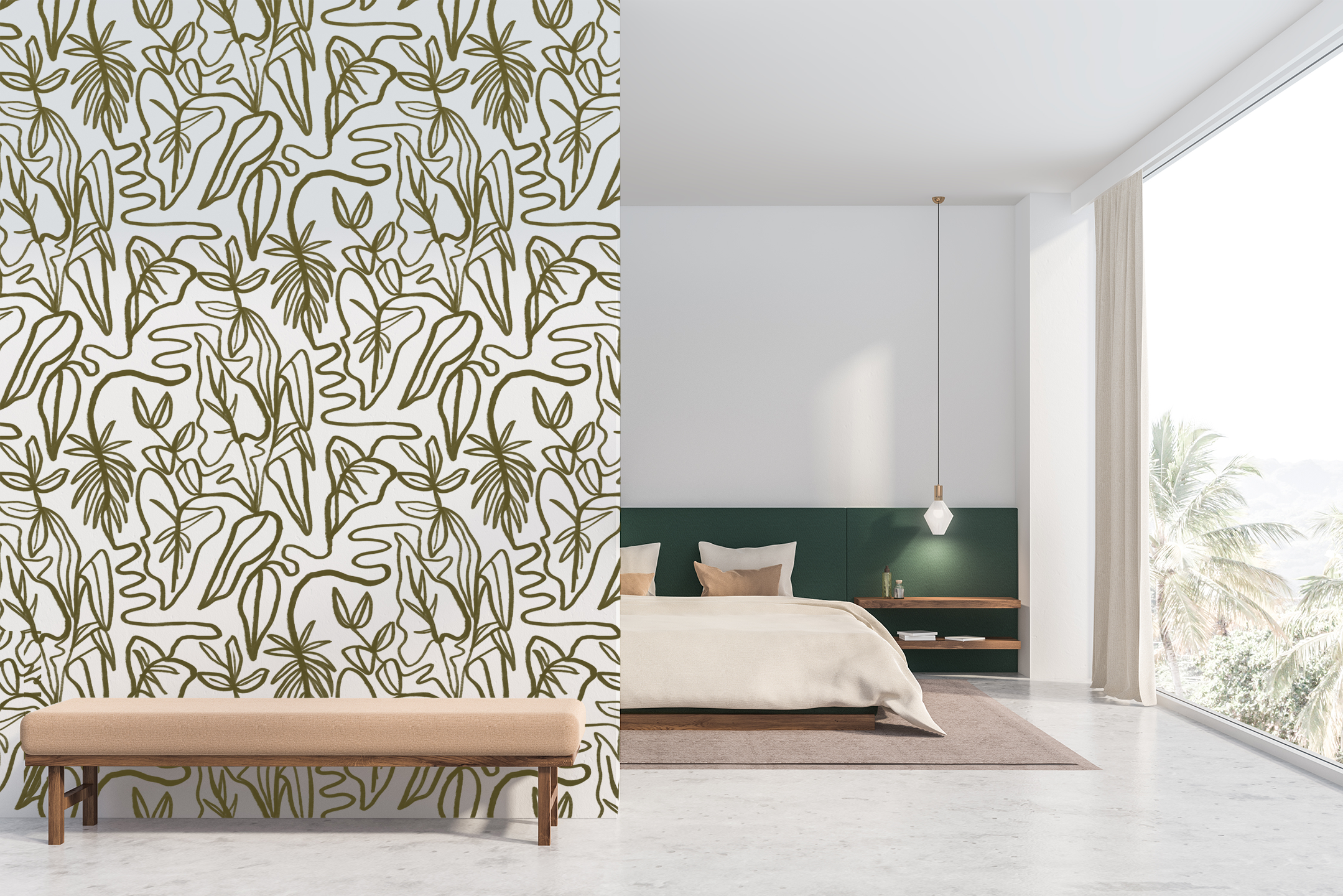 Sunrise Floral Removable Fabric Wallpaper - Peel and Stick! by Samantha  Santana Wallpaper & Home | Wescover Wall Treatments