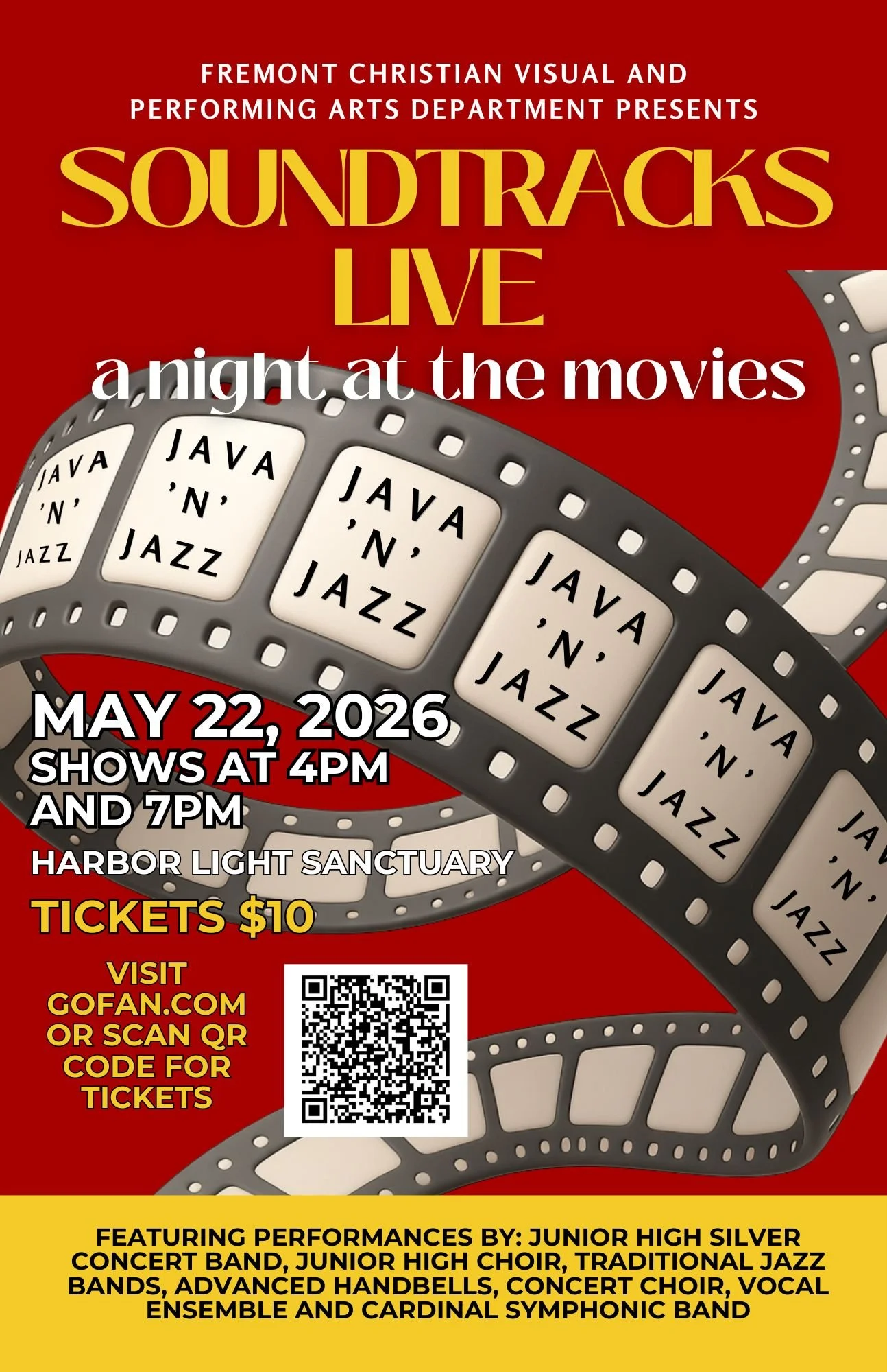 Fremont Christian School presents "Soundtracks Live", a Java &amp; Jazz event