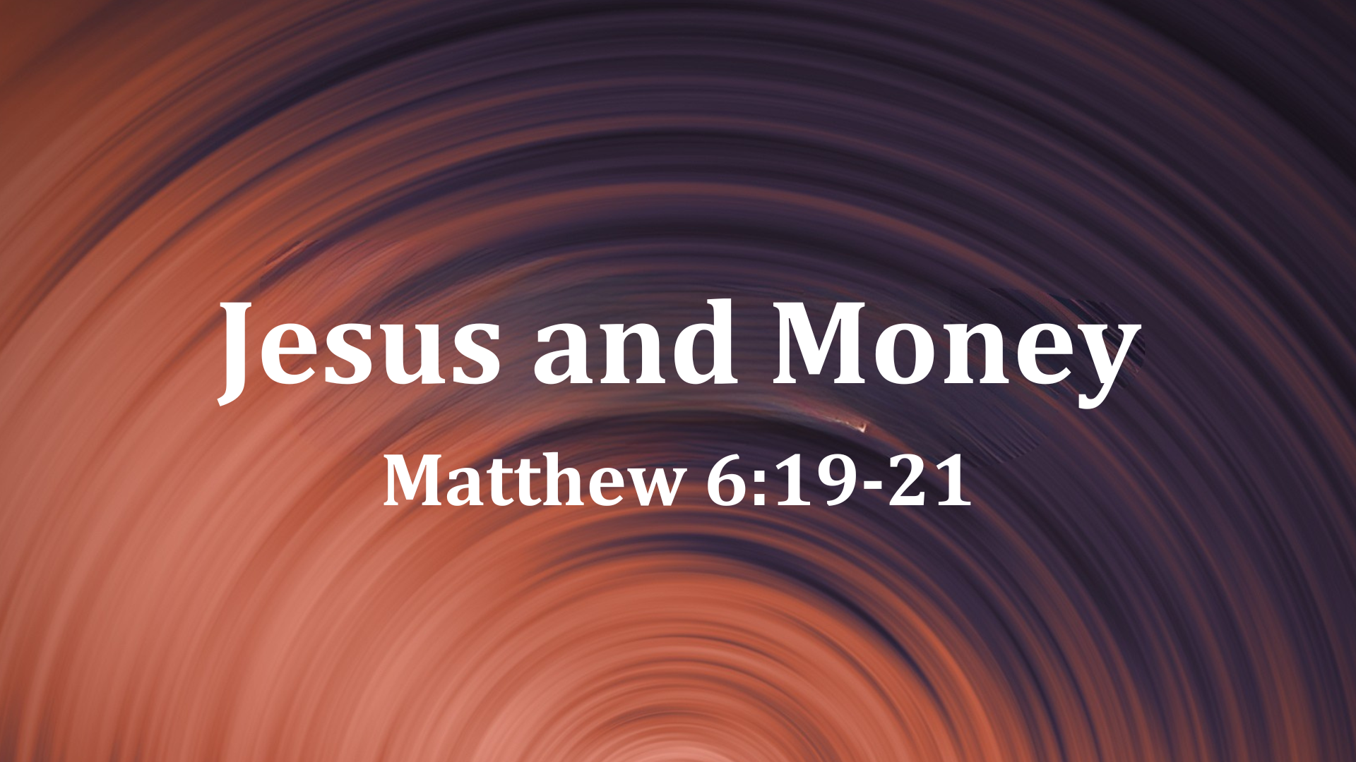 Jesus and Money, September 13, 2026