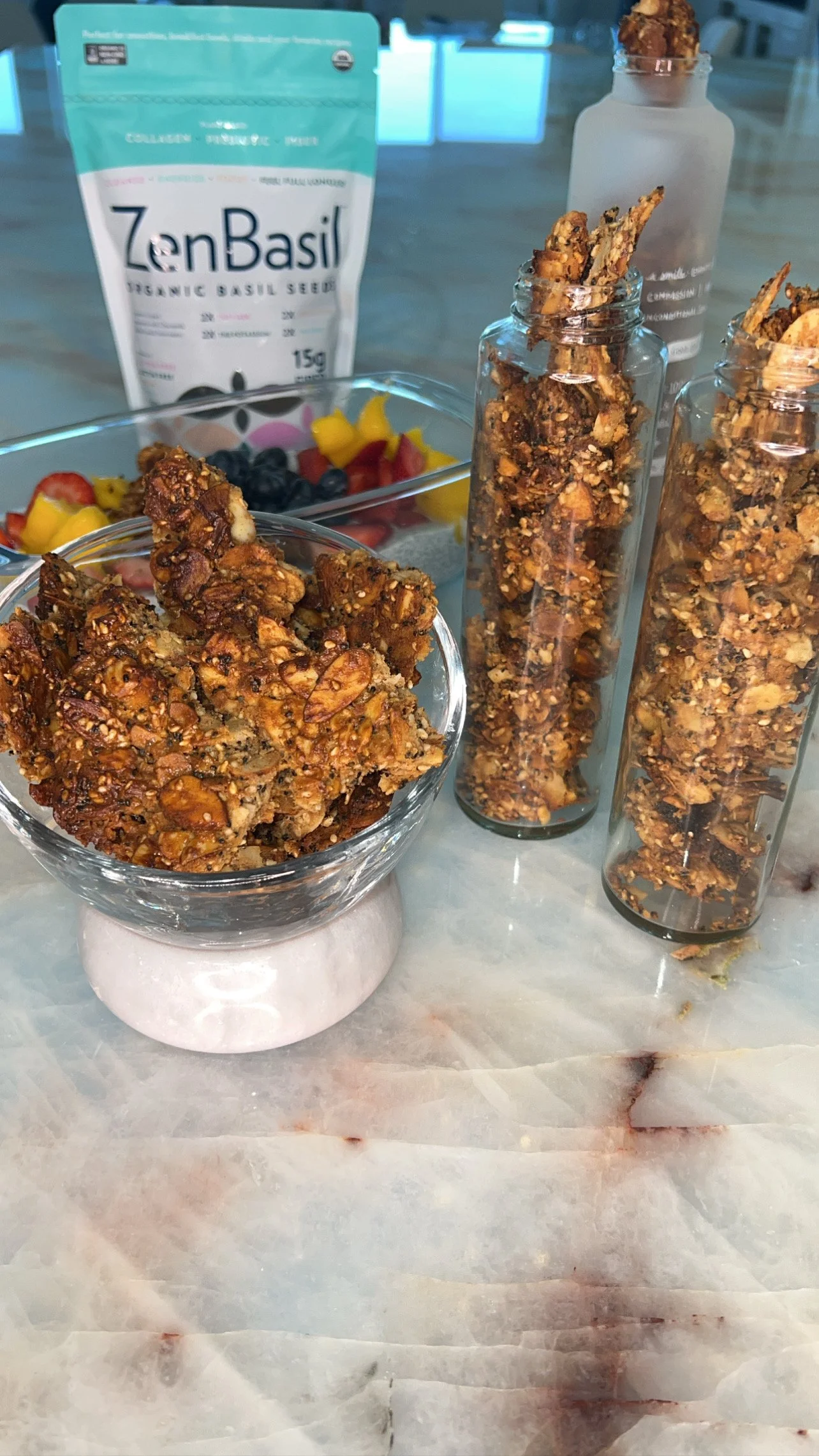 Zen Basil Seeds Granola — Zen Basil Organic Basil Seeds High Fiber