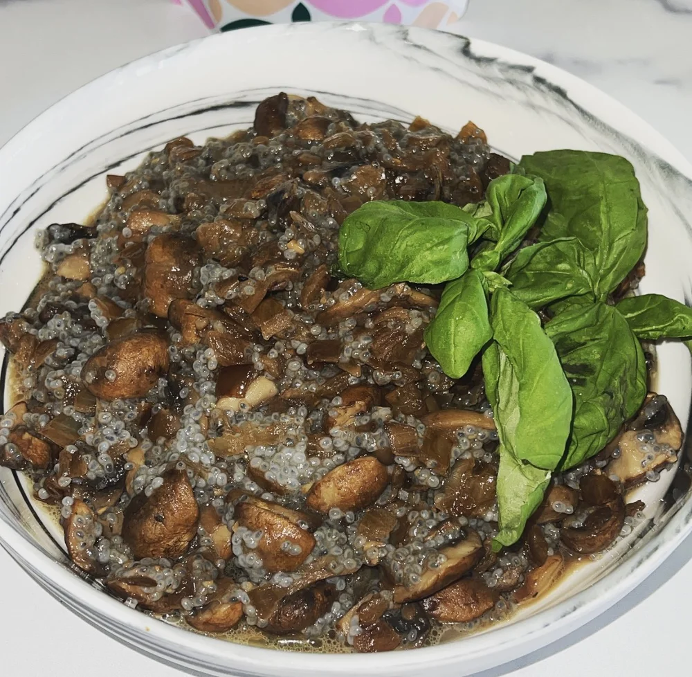 Zen Basil Mushroom Plate — Zen Basil Organic Basil Seeds High Fiber