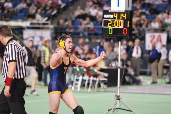 In his first trip to the state tournament, John beat three of the top seeds in the tournament on his way to the state title at 145 pounds. Buban's had to dip into his gas tank as he won the title in double overtime against University's Ryan Zumwalt.