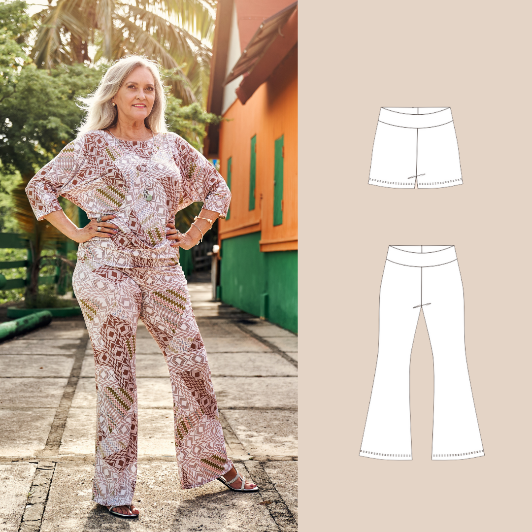 DIGITAL 2 Pattern Bundle! Nilma - Palazzo and Short Pants PDF Pattern - All  sizes included — Sirena Patterns