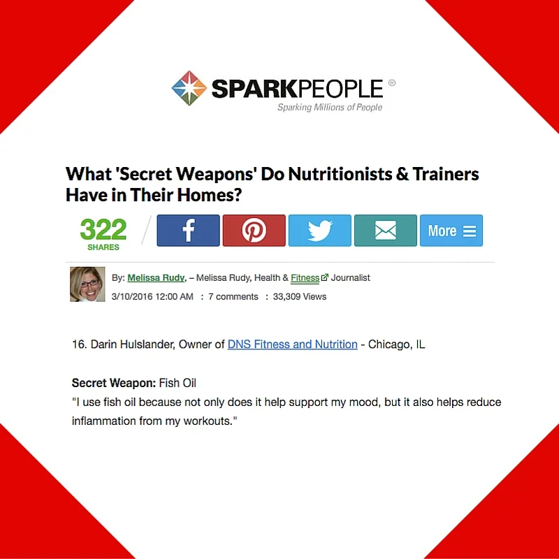 March 10, 2016 - Sparkpeople placement for Darin Hulslander