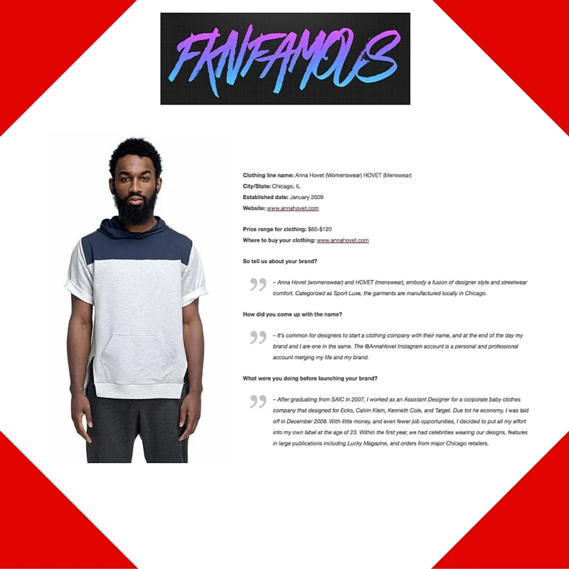 May 18, 2015 - FKNFAMOUS Placement for Anna Hovet