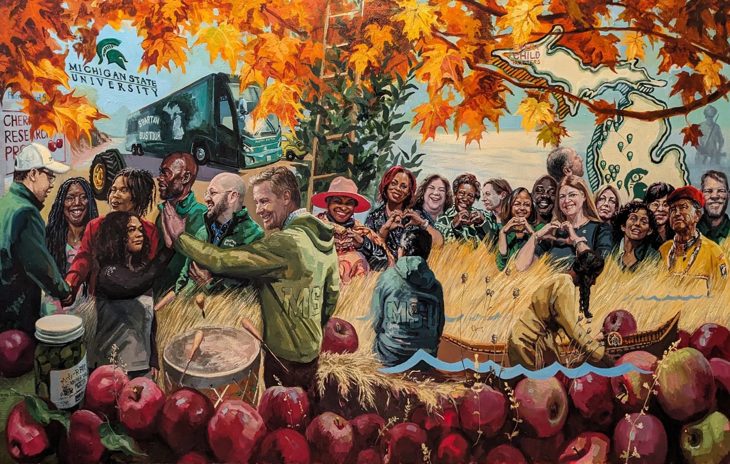 Together

 

 2024, Oil on linen, 40 x 66 inches  Michigan State University Collection of the Office of the President. East Lansing, Michigan, USA 