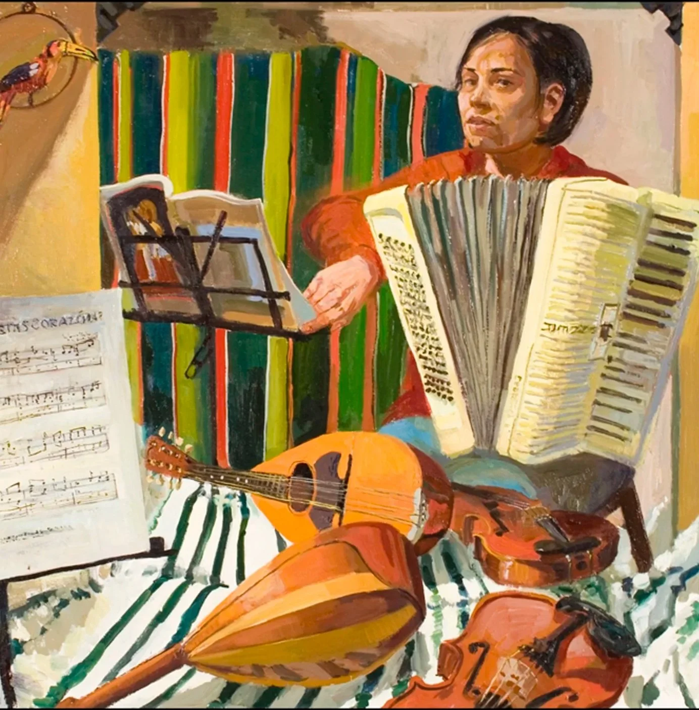 Accordion Self-portrait

 

 2005, oil on canvas, 36 x 36 inches.   
