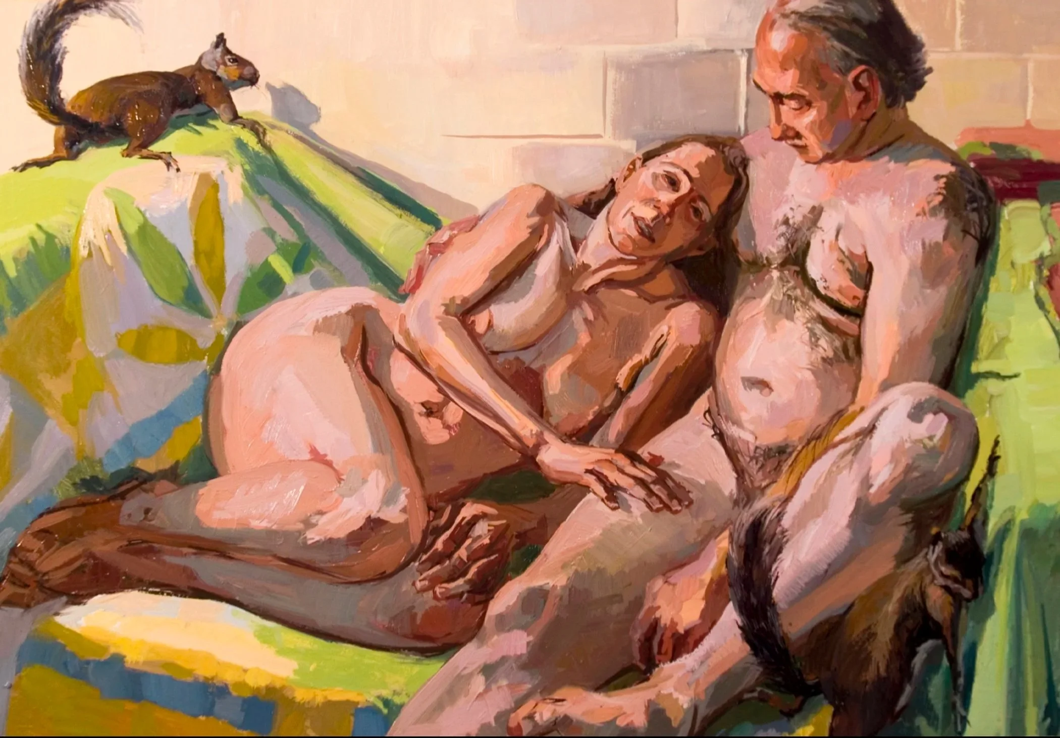 Patty and Ian
 

 2007, oil on canvas, 30 x 42 inches.   
