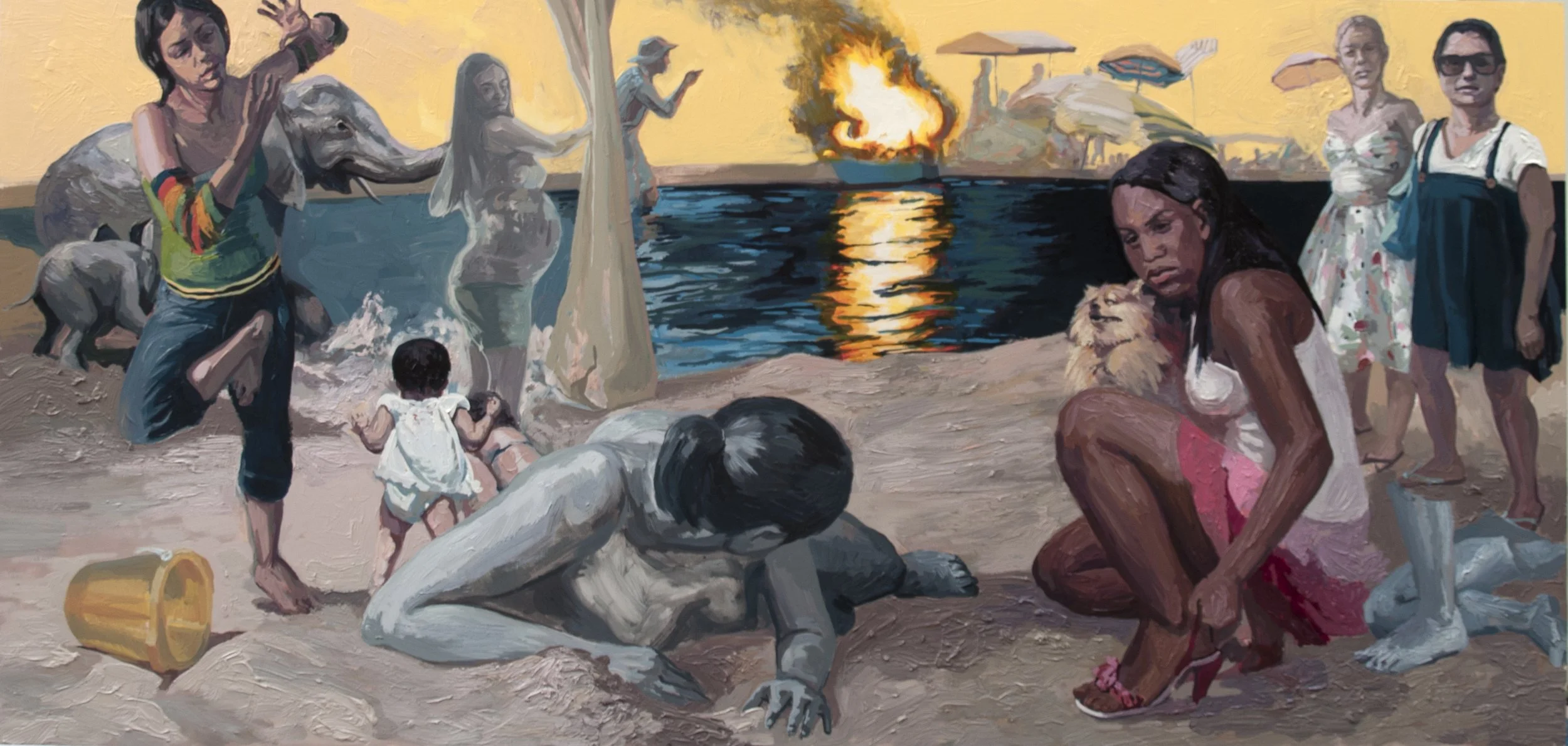 Doubling back

 

 2014, oil on panel, 19 x 40 inches. 
