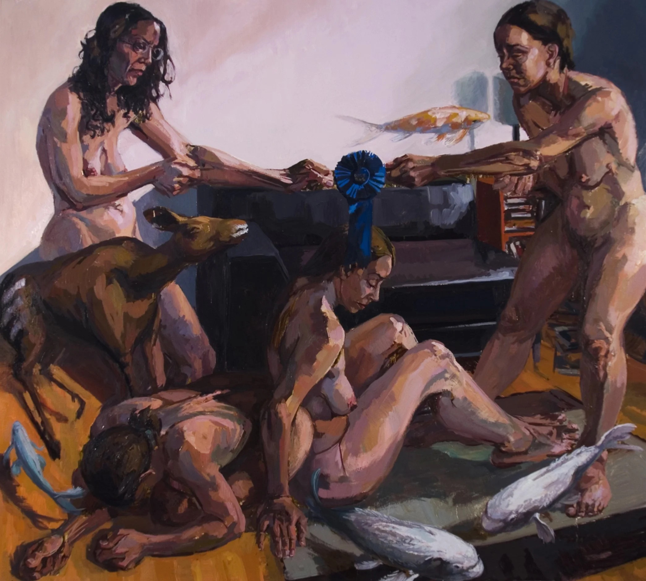 Tug of War

 

 2008, oil on canvas, 48 x 60 inches.   
