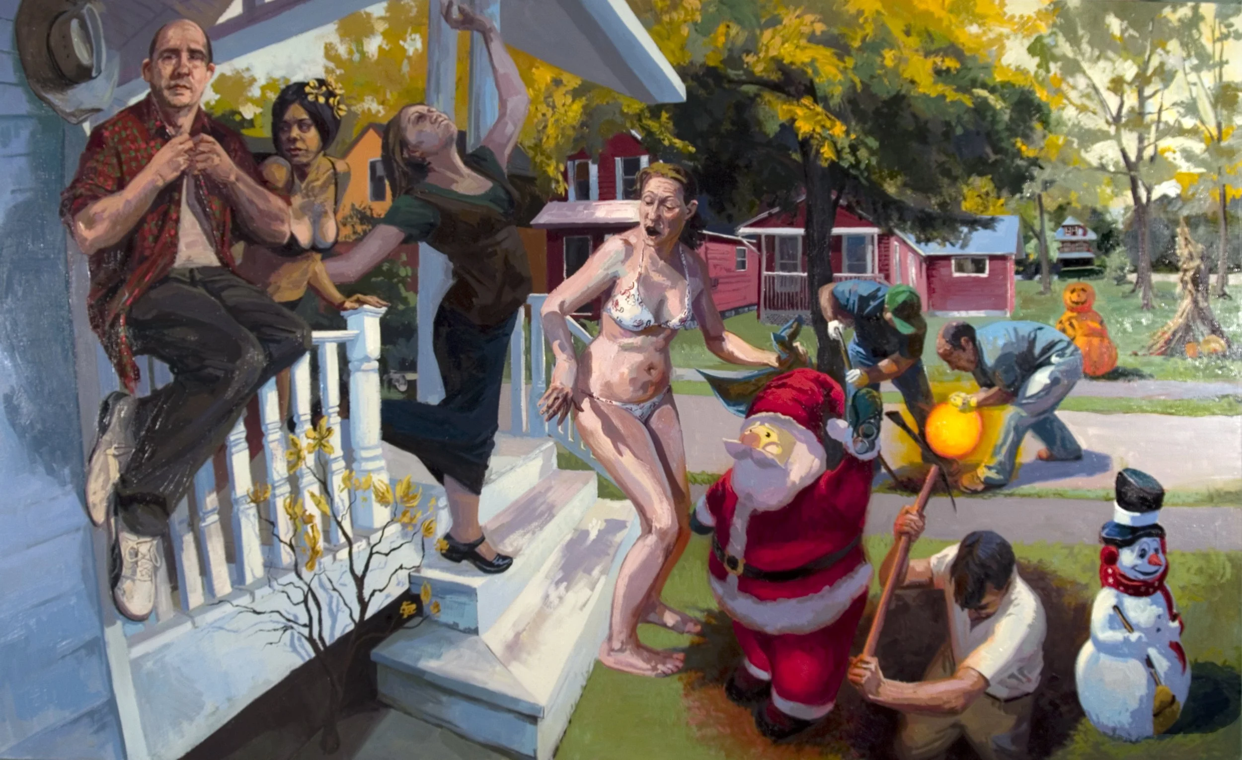 If winter were spring we could unbury the sun but the winds come anyway

 

 2011, oil on linen, 40 x 66 inches.  Private Collection. France 
