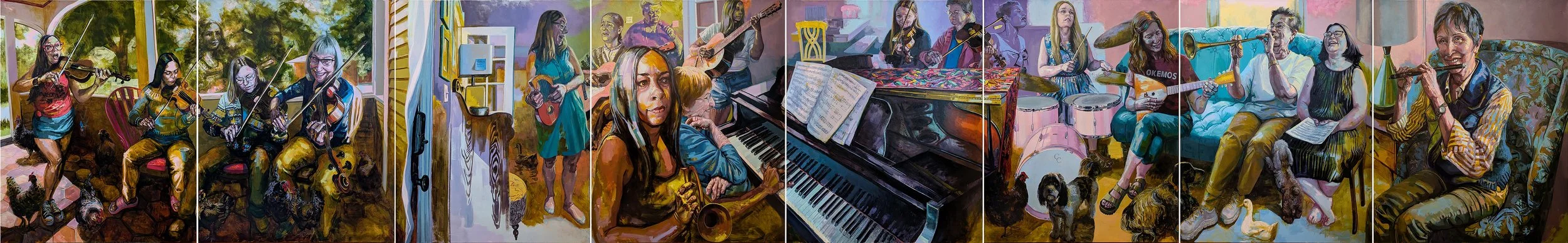 Legato (A Long Line of Women)

 

 2026, oil on linen, 60 x 384 inches 