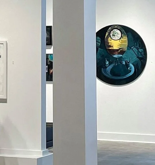 Disrupted Realism at the Buckham Gallery. Flint, Michigan. April 2021. Second Place Award. Juror, John Seed.

 

 Pictured (right): Portals, 2020. In memoriam Dave Ngirailemesang. 