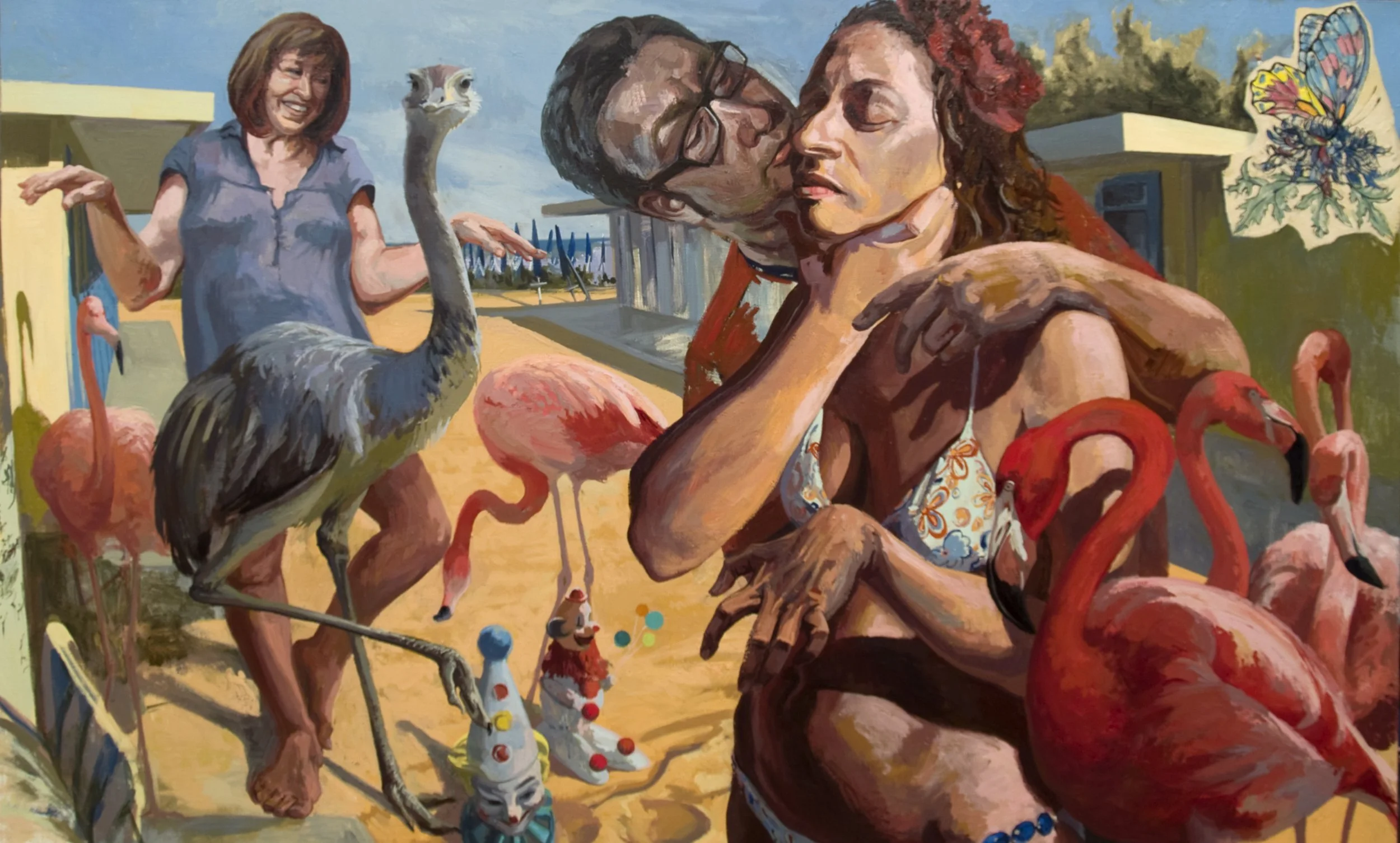 Introducing My Other Half

 

 2011, oil on linen, 40 x 66 inches.  Private Collection. France 
