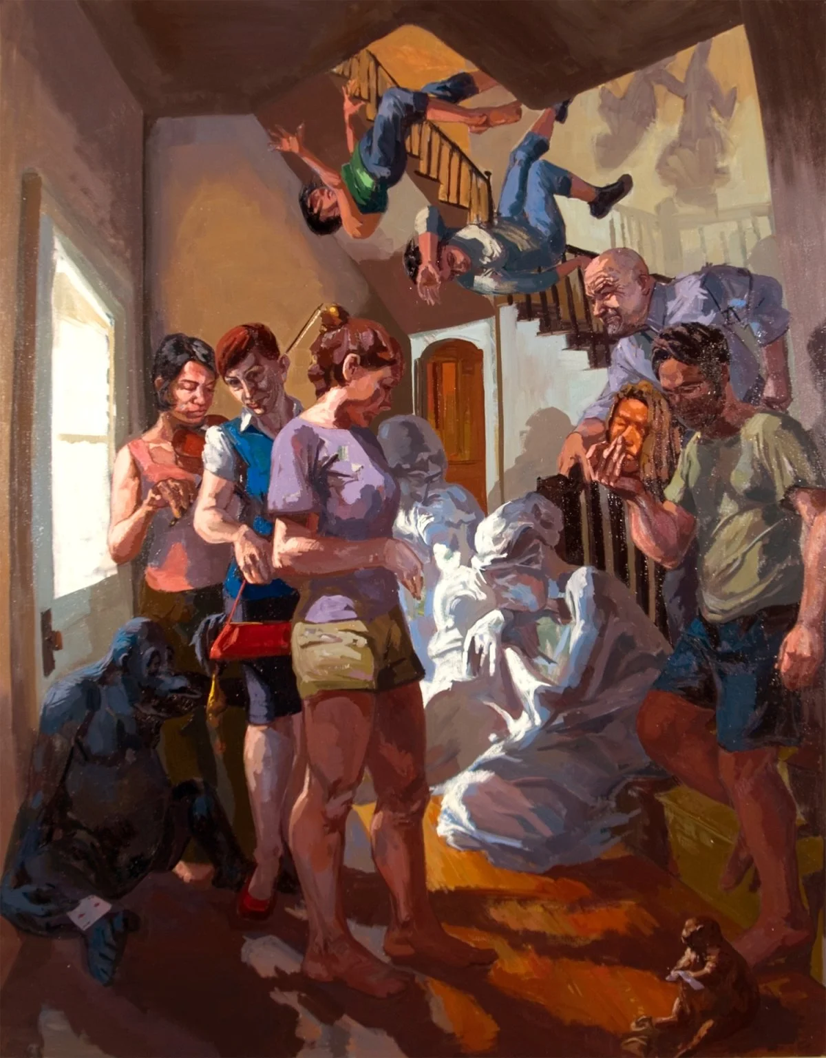 Third Landing
 

 2009, oil on linen, 60 x 48 inches.  Private Collection. 
