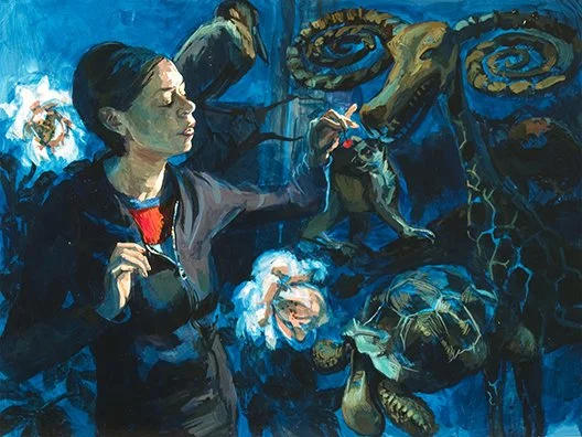 Blue

 

 2008, oil on panel, 50 x 55 cm.  Private Collection. Michigan, USA 
