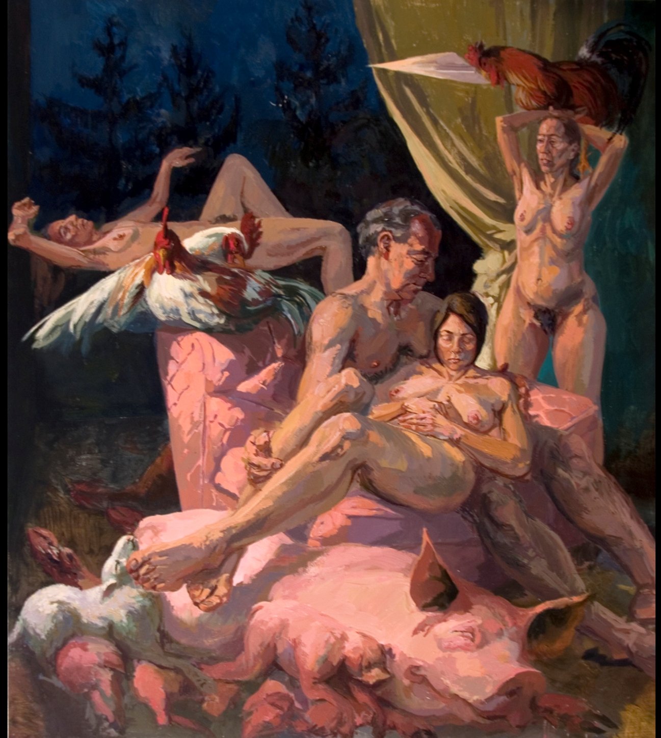 Bajo la luna tejana
 

 2007, oil on canvas, 52 x 45 inches.  Courtesy of Galerie l'Echaude. Paris, France 
