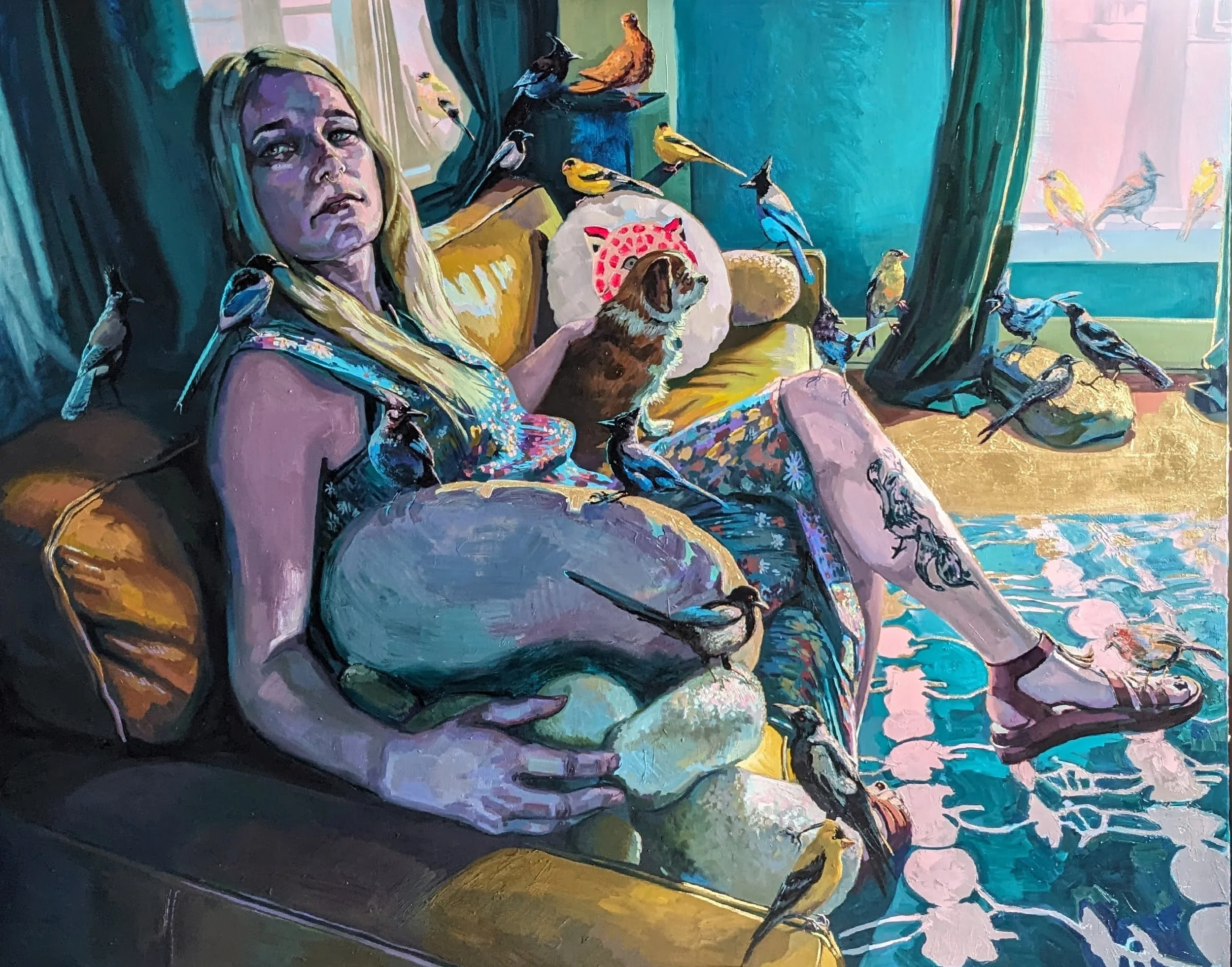 Lorelei d'Andriole (Too Many Birds)

 

 2025, oil on linen, 48×60 inches 