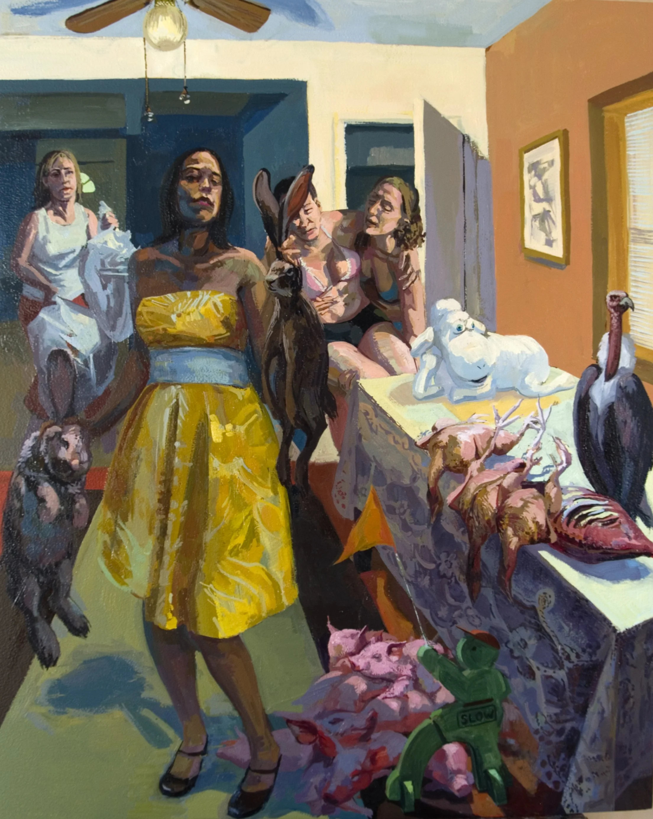 Clearing out the Rabbit Hole

 

 2009, oil on panel, 30 x 24 inches.  Private Collection. France 
