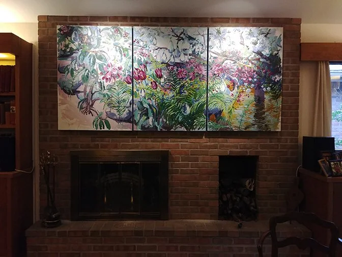 Glistening

 

 2018, Oil on canvas, 50 x 111 inches  Private Collection. Michigan, USA 