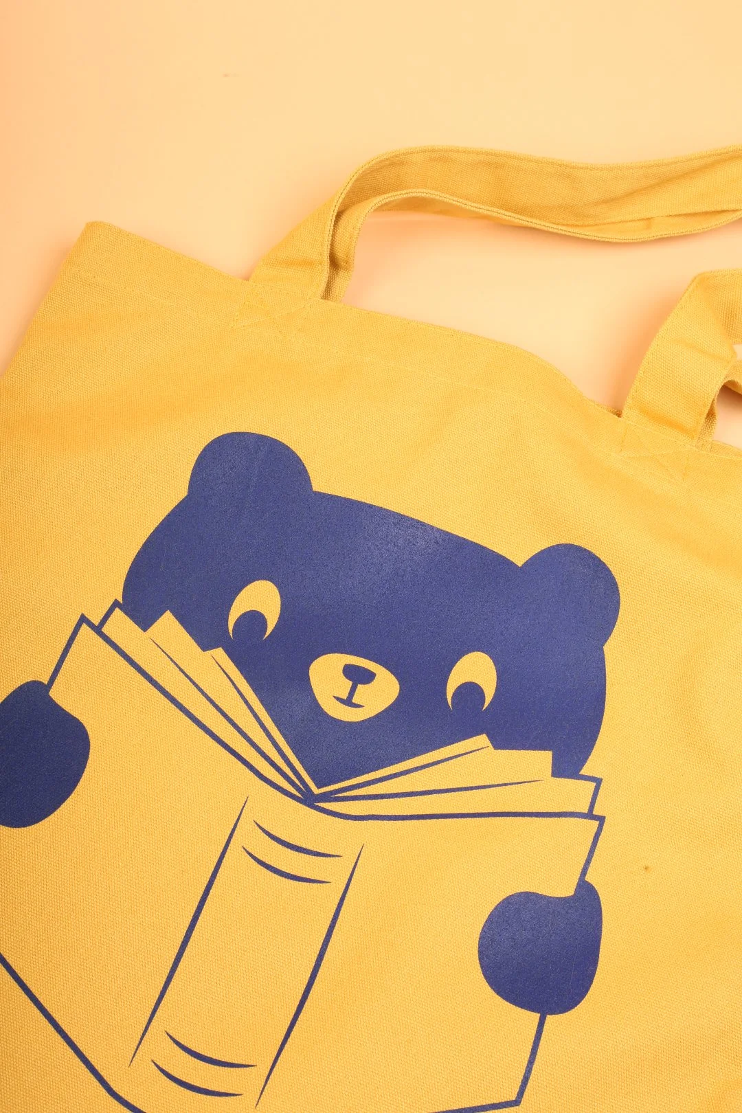 Bear & Book Library Bag — Cat Rabbit