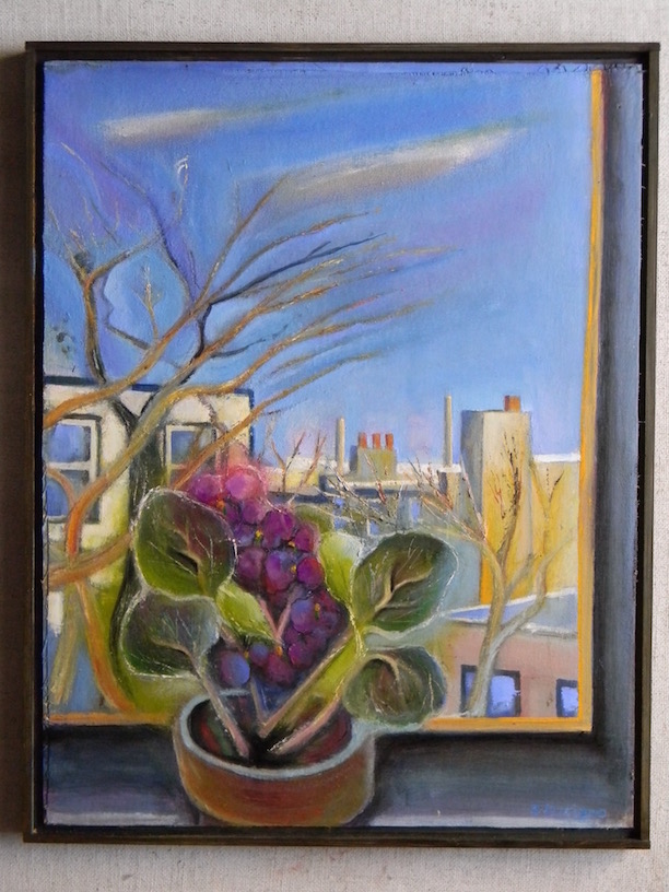 View from my Window with cyclamens 18x23 $600