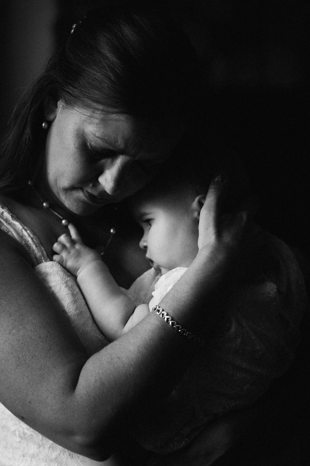 bride adores baby