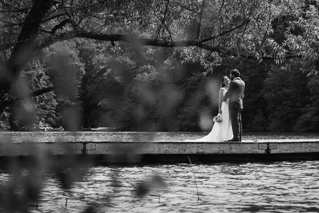 wedding day at lake