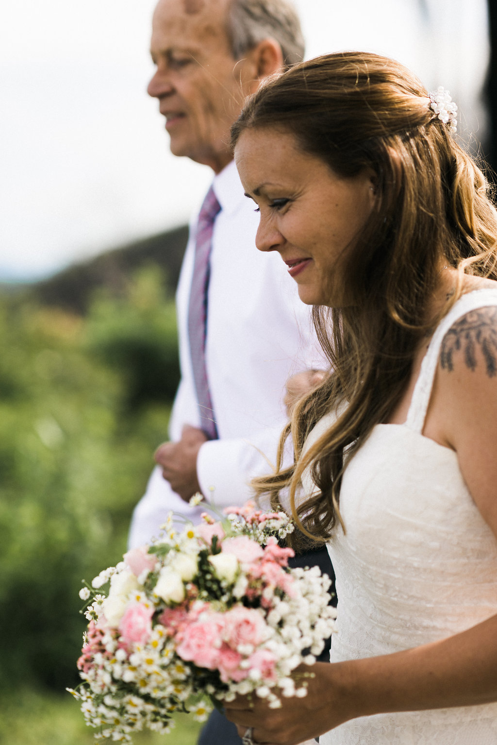 father walks the bride