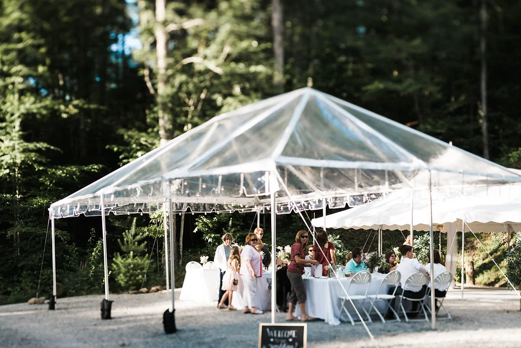 clear tent at Nantahala Weddings