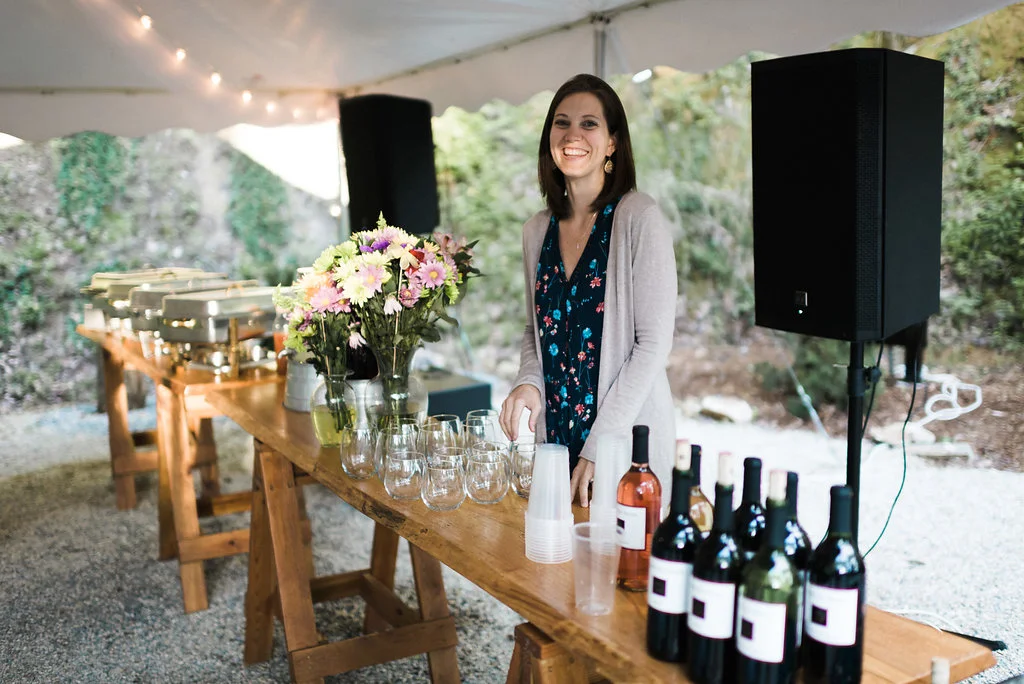 serving wine