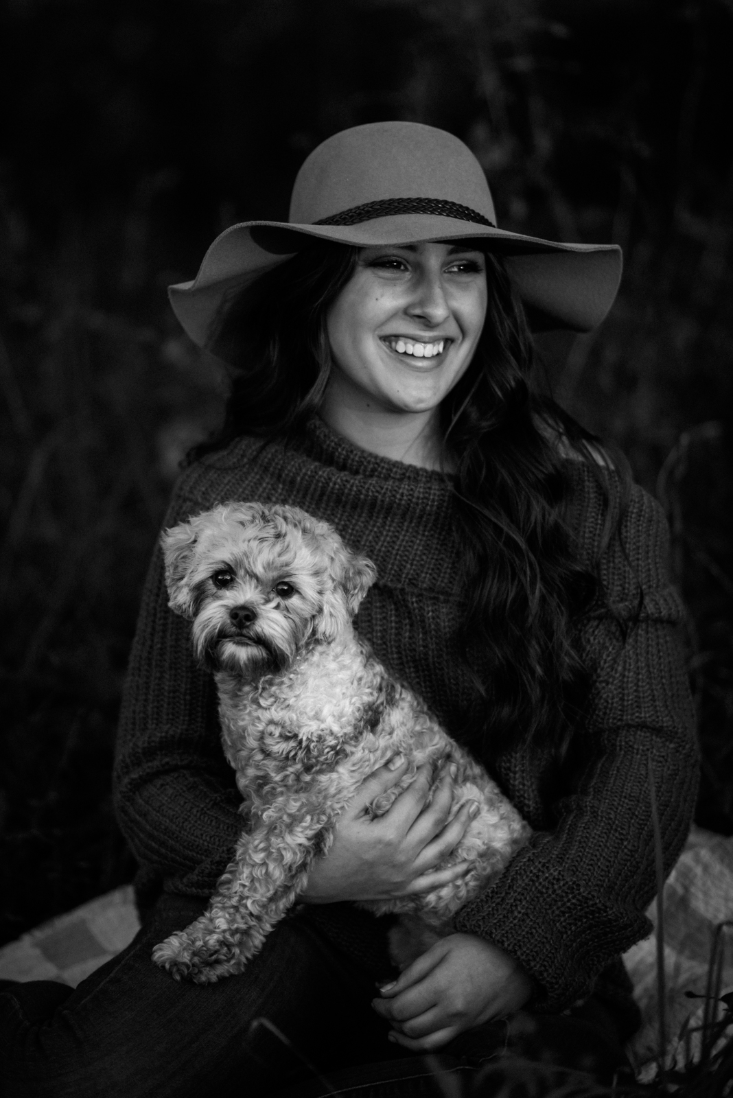 senior shoot with dog