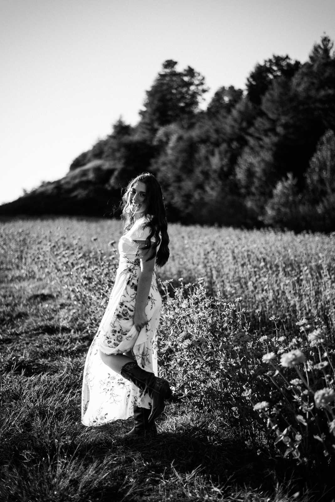 girl with dress in boots