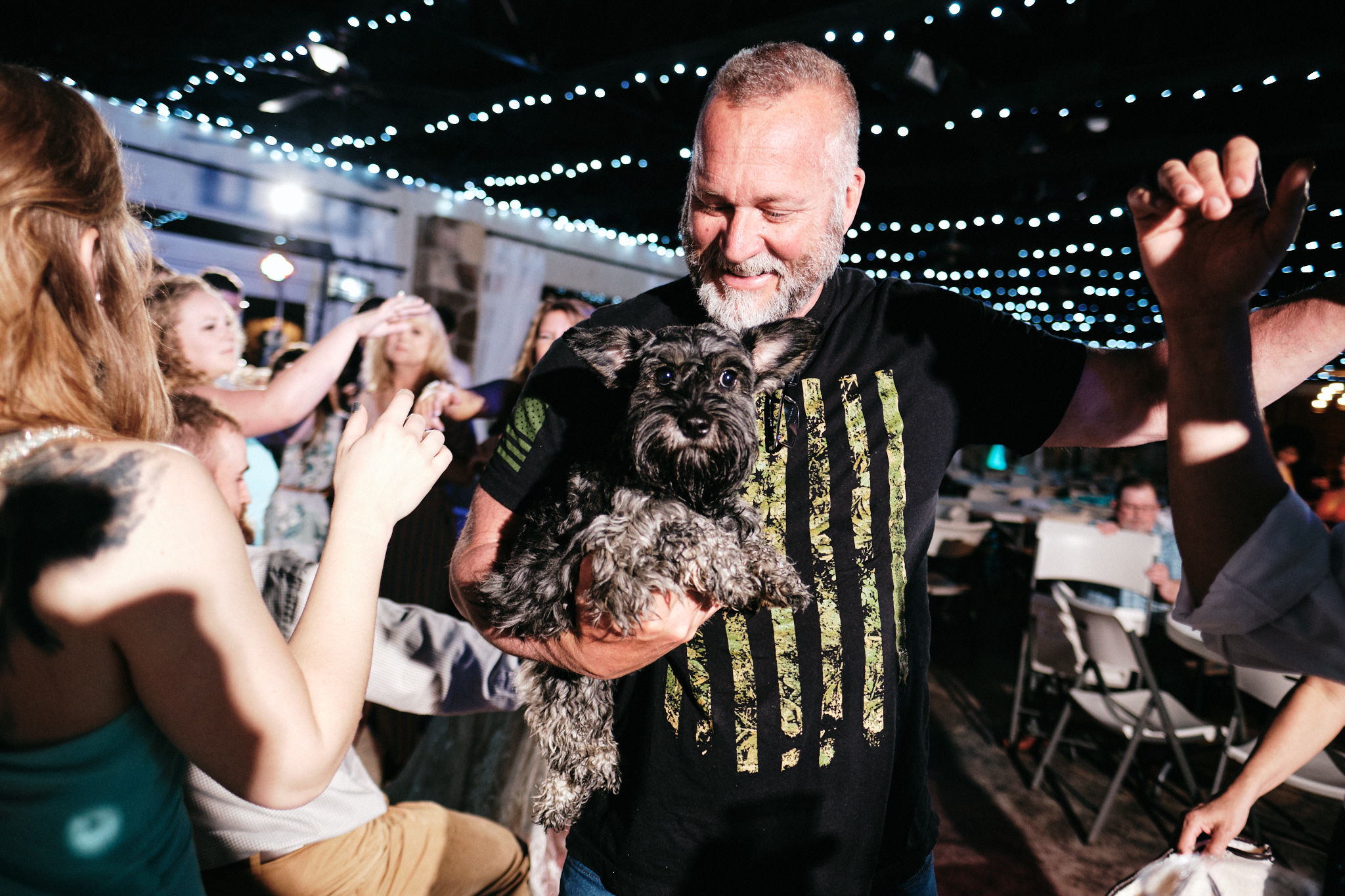 Dog on the dance floor