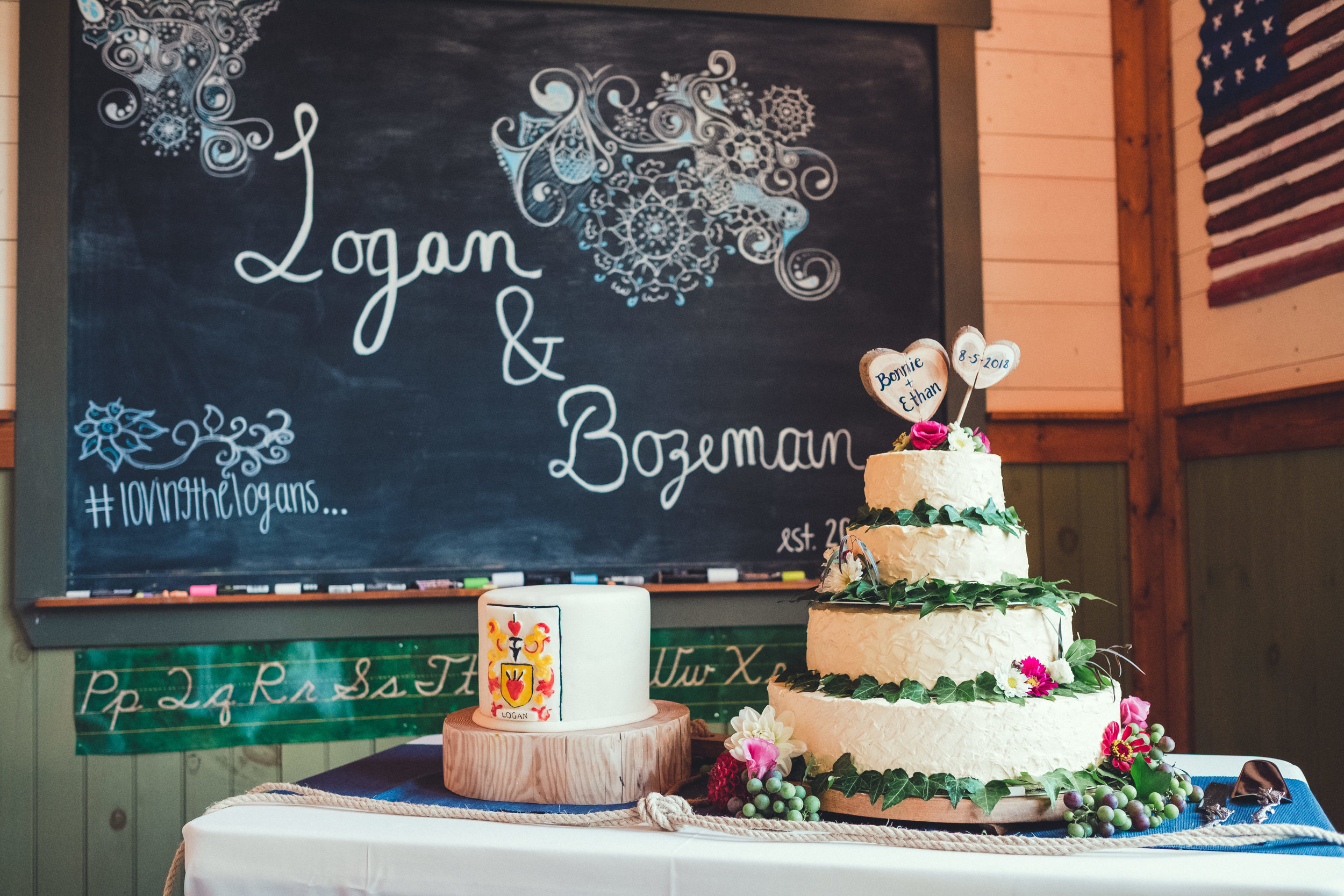 Wedding cake and decorations